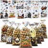 BCCSNNM 100Pcs Halloween Cellophane Treat Bags,Halloween Candy Bags with 100 Twist Ties,Snacks Cookies Gift Bag for Party Favors Supplies(8Designs) view 1