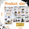 BCCSNNM 100Pcs Halloween Cellophane Treat Bags,Halloween Candy Bags with 100 Twist Ties,Snacks Cookies Gift Bag for Party Favors Supplies(8Designs) view 2