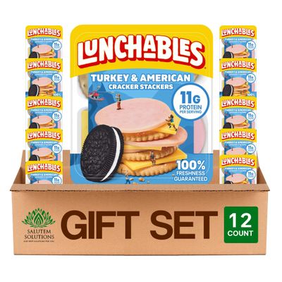 Salutem Vita Turkey & American Cheese Snack Pack, 3.2 oz, Gift Set Pack of 12