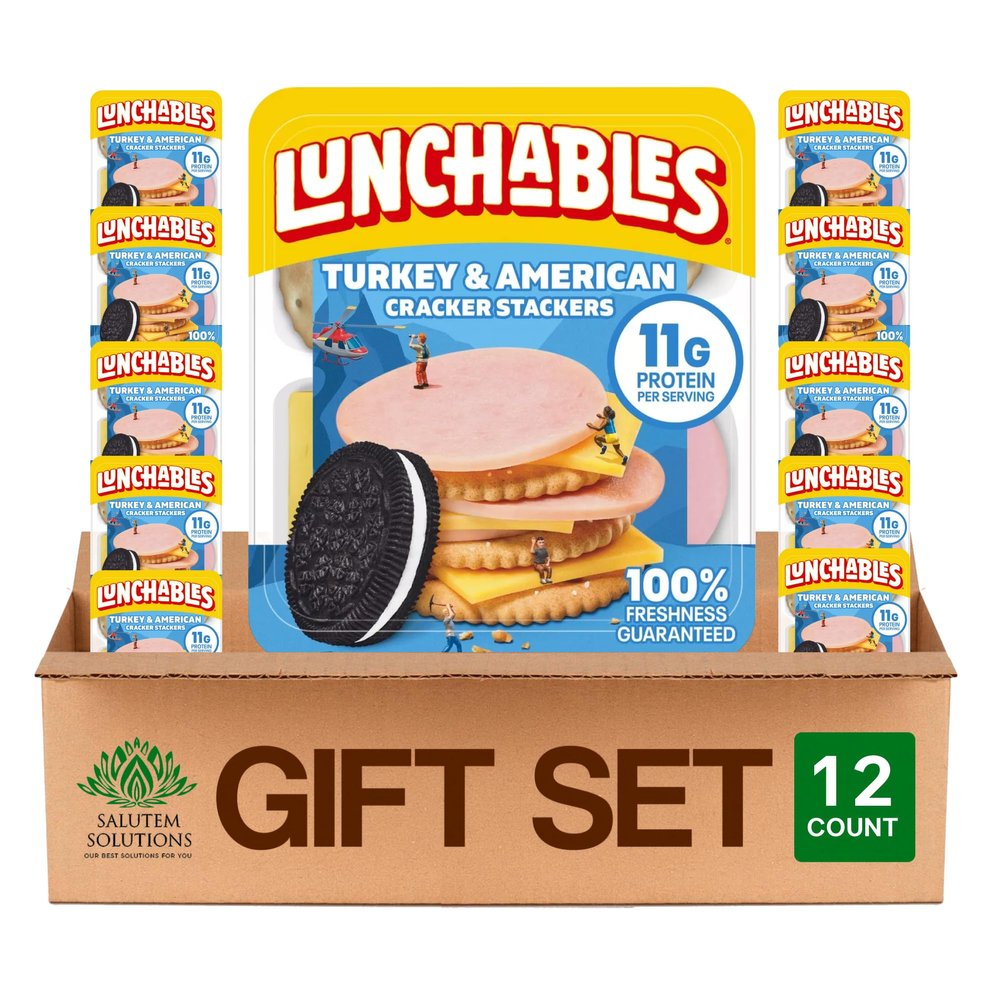 Salutem Vita Turkey & American Cheese Snack Pack, 3.2 oz, Gift Set Pack of 12