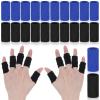 Classicseali 20PCS Finger Compression Sleeve For Swelling,Elastic Finger Sleeves for Arthritis, Outdoor Sports Arthritis Fingers Sleeve, for Basketball and Golf, Black, Blue view 1