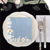 100 Pack Cocktail Napkins, Blue-White Flowers Beverage Napkins Tea Party Decorations, Drink Napkins Cocktail Napkins Disposable for Bar Birthday Hotel Restaurant Folded 5 x 5 Inches view 2