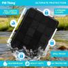 20 Compartment UV Protected Large Black Pill Case with Airtight Seal, Spill Proof, Silicone Gasket Waterproof Med Box with Medication Map (Black, 2 Pack) view 2