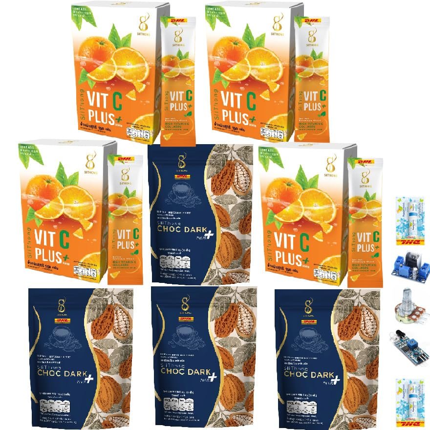 10 Sachets/Pack Intense Good Shape Mix Powder Snack 31 in 1 Much Mellow Delicious Siithong ChocDark Plus Cocoa Instant Set 4 & 4 A765 By Thaigiftshop [Get Free Tomato Facial Mask]