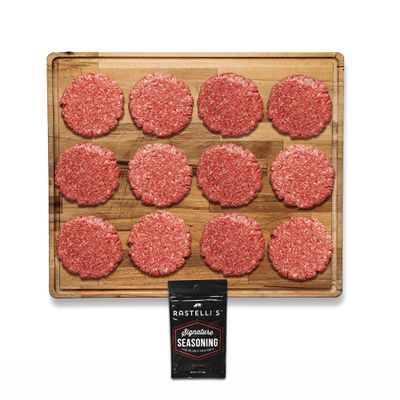 Rastelli's Black Angus Ribeye & Chuck Beef Burger (12 ct) 5.33 oz Portions, 4 lbs.