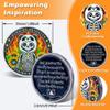 10 Year Panda Skull Sunflower Sobriety Coin Burning Brighter NA Medallion Spiritual Token for Recovery & Clean Time NA AA Chips Gift for Men & Women view 3