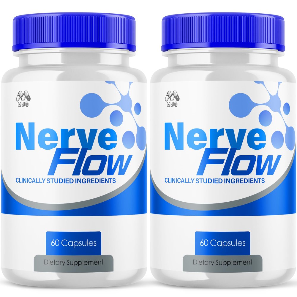(2 Pack) Nerve Flow Capsules, Official NerveFlow Nerve Support Pills with All Natural Ingredients, Max Strength Nerve-Flow Sciatic Support Supplement Advanced Vitamins for Women & Men (120 Capsules)