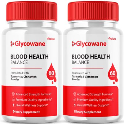(2 Pack) Glycowan Capsules, Glycowane Advanced Blood Formula Supplement Pills, Glyco Wane Premium Blend Glycogen Maximum Strength All Natural Ingredients Healthy Circulation Wellness Support (120 Ct)