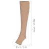 2pcs Zippered Compression Socks Support Knee High Stockings Elastic 20-30mmhg Open Toe Leg Support Stocking Compression Socks for Circulation for Running Sports Fitness Hiking view 2