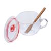 ELAYARD 1 Set Portable Oatmeal Cup with Lid Multi Purpose Breakfast Storage Mug for Home Use Glass Design for Tea Soda and Cocktails Stylish and Functional view 1