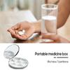 10pcs Sublimation Blank Pill Box Metal Mirror Round 7 Compartment Medicine Pill Case One Week,DIY Heat Transfer Print Portable Pocket or Purse Pill Box Medicine Vitamin Organizer view 2