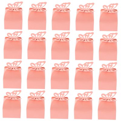 ELAYARD 50pcs Pearl Paper Butterfly Wedding Candy Boxes Foldable Candy Wrapping Boxes for Parties Bridal Showers Anniversaries and Birthdays
