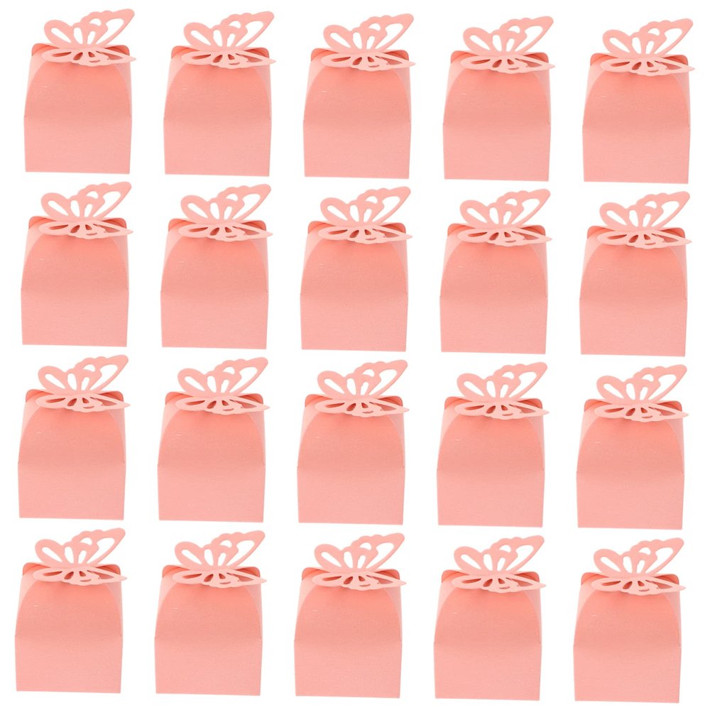 ELAYARD 50pcs Pearl Paper Butterfly Wedding Candy Boxes Foldable Candy Wrapping Boxes for Parties Bridal Showers Anniversaries and Birthdays