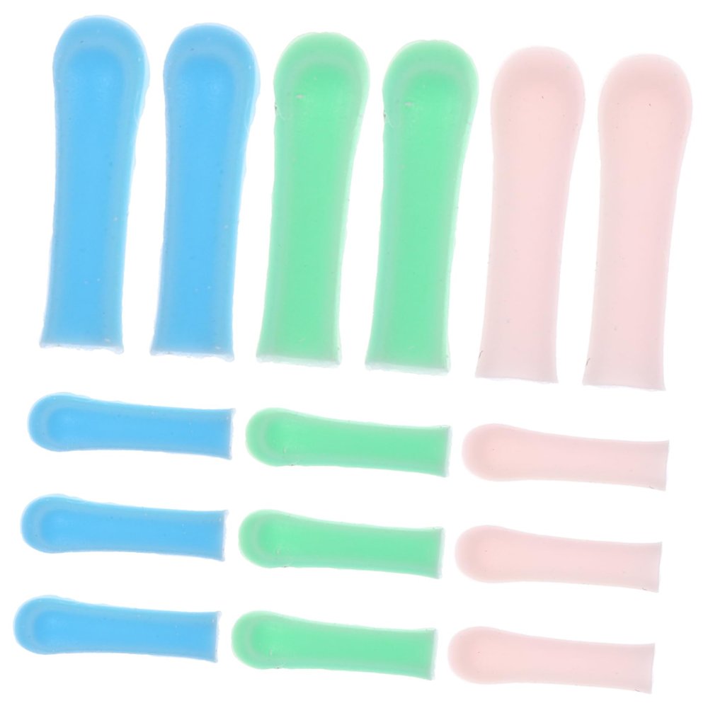 LRXIYODE 15pcs Replacement Ear Spoon Sleeves Visual Ear Wax Picker Covers for Gentle Cleaning Soft Design Blue Green Pink for Adults