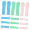 LRXIYODE 15pcs Replacement Ear Spoon Sleeves Visual Ear Wax Picker Covers for Gentle Cleaning Soft Design Blue Green Pink for Adults view 1