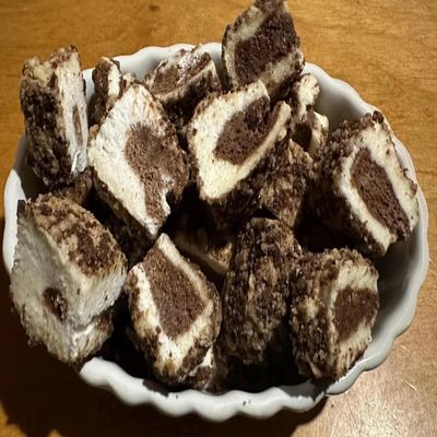 Giggle Bites & Beyond- Freeze Dried Ice Cream| Crunch Strawberry Shortcake Ice Cream or Chocolate Eclair Ice cream Bites. - Perfect for Camping, Outdoor, and Party - Resealable bag (9 Oz, Chocolate Eclair)