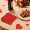 120 Pcs Red Scalloped Cocktail Napkins,2-Ply Red Disposable Beverage Party Napkins for Dinner Wedding Birthday Baby Shower view 4
