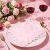 120 Pcs Pink Scalloped Cocktail Napkins,2-Ply Pink Disposable Beverage Party Napkins for Dinner Wedding Birthday Baby Shower view 3