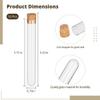 10-Piece Set Glass Cigar Tubes with Corks, 1.1Oz Capacity, 0.795.91 Clear Storage Containers for Bath Salt, Liquids view 4