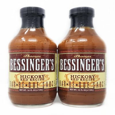 2 Pack of Southern Style Bessingers South Carolina Barbeuce Sauce 19oz Bottles (Hickory Red Recipe)