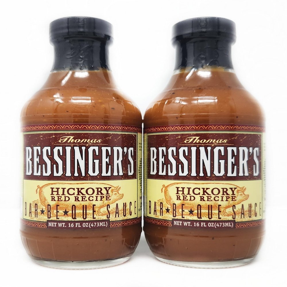 2 Pack of Southern Style Bessingers South Carolina Barbeuce Sauce 19oz Bottles (Hickory Red Recipe)