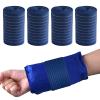 4-Pack Ice Pack Strap,Stretchable- 35.5"x3" Adjustable Hook and Loop Elastic Holder & Resuable Extender Belt for Secure Ice Pack Wrap, Blue view 1