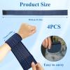 4-Pack Ice Pack Strap,Stretchable- 35.5"x3" Adjustable Hook and Loop Elastic Holder & Resuable Extender Belt for Secure Ice Pack Wrap, Blue view 2