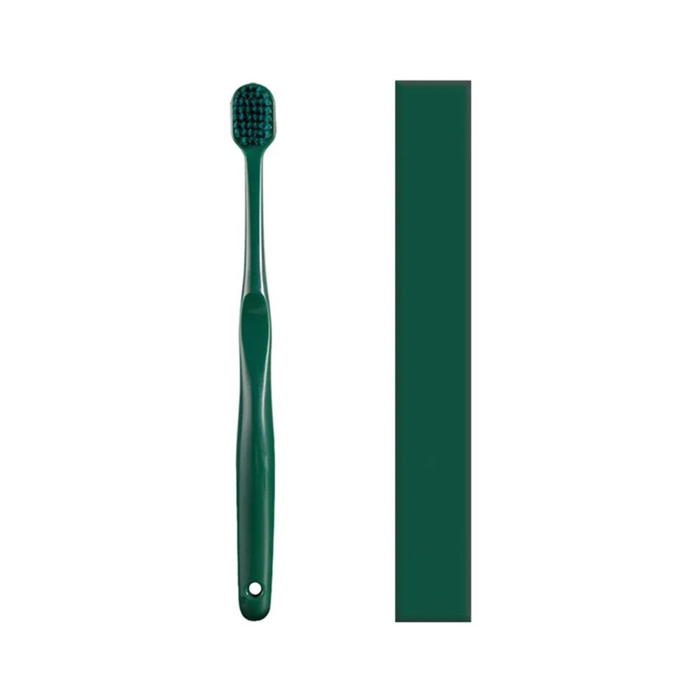 NSKQUFDNFKA Manual Toothbrush Four Colors Toothbrush Widen Soft Eco Friendly Portable Oral Hygiene Care Brush(Green)