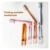 NSKQUFDNFKA Manual Toothbrush Travel Camping Portable Foldable Toothbrush Hiking Tooth Brush Tooth Cleaning Tools Folding Brush(Orange) view 2