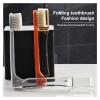 NSKQUFDNFKA Manual Toothbrush Travel Camping Portable Foldable Toothbrush Hiking Tooth Brush Tooth Cleaning Tools Folding Brush(Orange) view 3