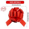 TONIFUL 20 Inch Red Large Bow Giant Big Pull Bow for Car, Bikes, Table, Big Toys, Applicants, Front Door Decor, Gift Wrapping, Christmas Tree & Party Decoration view 2