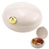 1 Pcs Pill Organizer 4 Times a Day, Weekly Round Pill Box with Removable Compartments, Spill-Proof Portable Travel Pill Case for Daily Medicine CarrierBeige view 1