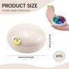 1 Pcs Pill Organizer 4 Times a Day, Weekly Round Pill Box with Removable Compartments, Spill-Proof Portable Travel Pill Case for Daily Medicine CarrierBeige view 2