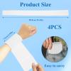 4-Pack Ice Pack Strap,Resuable,Stretchable- 35.5"x3" Adjustable Hook and Loop Elastic Holder & Extender Belt for Secure Ice Pack Wrap,White view 2