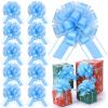 WILLBOND 10 Pcs Large Easter Pull Bows Gift Wrapping 6 Inch Pull Bows for Easter Party Birthday Wedding Baskets Xmas for Gift Wrapping Decorations(Blue) view 1