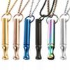 Pendant Necklace Stress Relief Fashion Breathing Relief Whistle-Rose Gold view 4