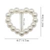 Summer-Ray 200pcs Acrylic Pearl Heart-Shaped Ribbon Sliders 17mm x 15mm Elegant Buckle for Wedding Decor, Gift Wrapping & DIY Crafts (Silver) view 2