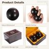 2 Blackwood Baoding Balls, 2 In Hand Strength Balls With Storage Box, Wooden Fitness Balls For Grip Training And Massage view 2