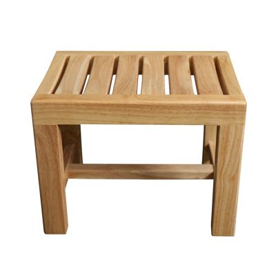 Waterproof Wooden Shower Bench for Elderly | Non-Slip Bath Stool, 250KG Capacity | Durable Spa Seat & Changing Shoes Stool, 422833CM