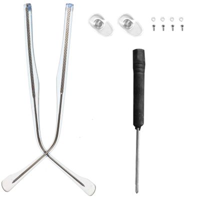 Zerodeko 1 Pair of Eyeglasses Replacement Temples, Universal Glasses Arms Repair Kit, Metal Glasses Legs, Blue, 5.31 Inch