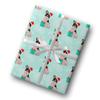 Cute Black and White French Bulldog Gift Wrap, Pied Dog Christmas Wrapping Paper, Puppy Themed Decoration (Blue Green, 30 foot x 29 inch roll) view 4