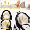 16Pcs Shoe Heel Inserts, Mesh Self-Adhesive Grips Anti-Slip Insoles for Shoes Too Big Improve Shoe Fit from Slipping Out and Rubbing (Black & White) view 3