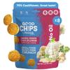 Baked Cauliflower & Aged Cheese Crisps by GOOD CHIPS! Oil-Free, High Protein, Guilt-Free Healthy Snack - 1.23 oz bags - Pack of 8 view 1