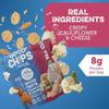 Baked Cauliflower & Aged Cheese Crisps by GOOD CHIPS! Oil-Free, High Protein, Guilt-Free Healthy Snack - 1.23 oz bags - Pack of 8 view 3