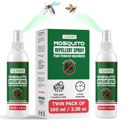 Natural Bug Spray Kids Bug Spray Travel Size TwinPack 2 X 6.75oz DEET Free