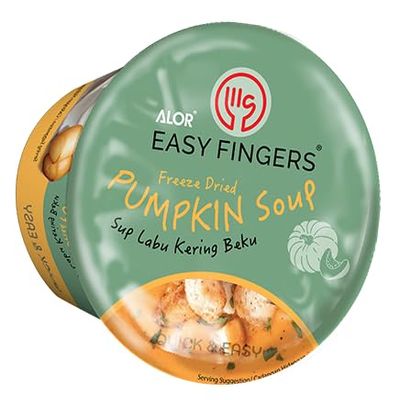 Alor Freeze Dried Pumpkin Soup No Preservatives, Additives, or Artificial Ingredients Easy-to-Prepare, Gourmet Soup for Quick Meals, Pasta Sauces, & Gravies, (30 Grams x 8 Packs - Pumpkin)