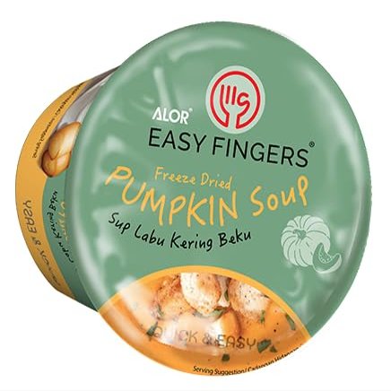 Alor Freeze Dried Pumpkin Soup No Preservatives, Additives, or Artificial Ingredients Easy-to-Prepare, Gourmet Soup for Quick Meals, Pasta Sauces, & Gravies, (30 Grams x 8 Packs - Pumpkin)