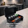 10mL Vial Storage Case with Syringe Compartment 3 Slot Peptide HRT TRT GLP-1 Semaglutide Tirzepatide Insulin Organizer Travel & Refrigerator Ready view 3