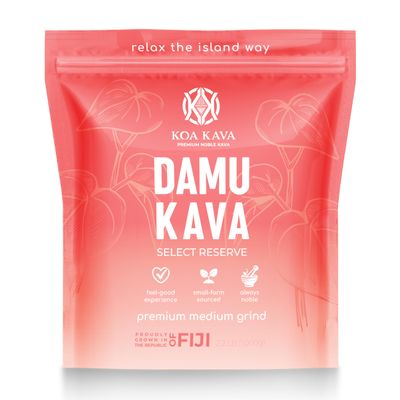 Koa Kava Damu Kava Powder Premium Fijian Damu Noble Root, Strong, Heady Relaxation (2.2 LB (1KG))