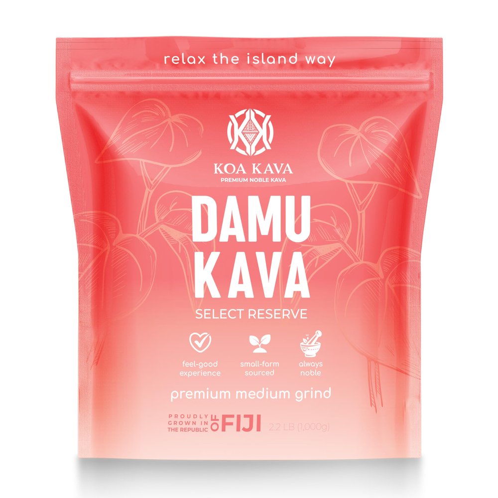 Koa Kava Damu Kava Powder Premium Fijian Damu Noble Root, Strong, Heady Relaxation (2.2 LB (1KG))